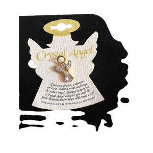 Vintage 1996 Crystal Angel Pin